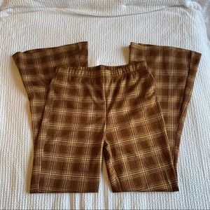 plaid flare pants